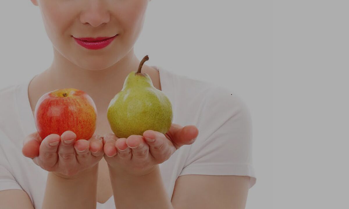 แอปเปิ้ลและลูกแพร์ในอาหารบัควีทผลไม้