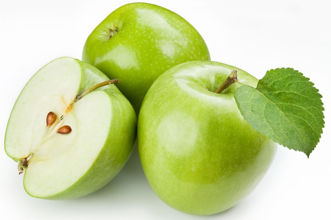 แอปเปิ้ลสามารถรวมอยู่ในอาหารในวันอดอาหารด้วย kefir